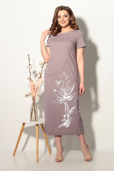 Платье Fortuna. Шан-Жан 699 серо-розовый.2 - фото 1
