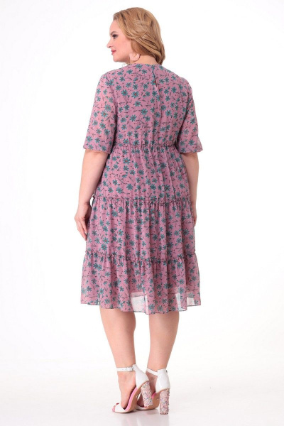 Платье Кэтисбел 1538 розовый_цветы - фото 2