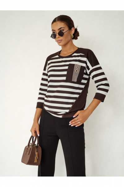 Блуза Nika.PL 0203104 коричневый - фото 3