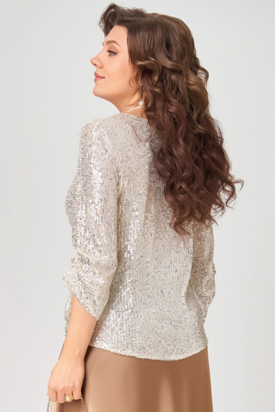 Блуза, сумка Fita 20781 золотисто-бежевый - фото 7