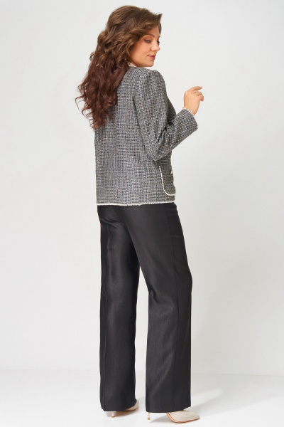 Брюки, джемпер, жакет Fita 4122 черно-бежевый - фото 8