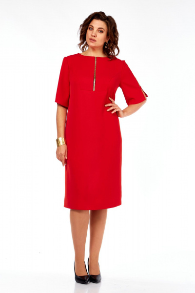 Платье Ольга Стиль С-984 красный - фото 2