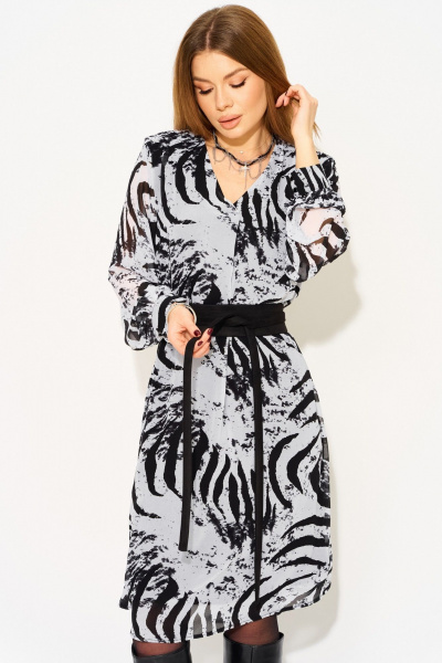 Платье Laikony L-053 бело-черный - фото 7