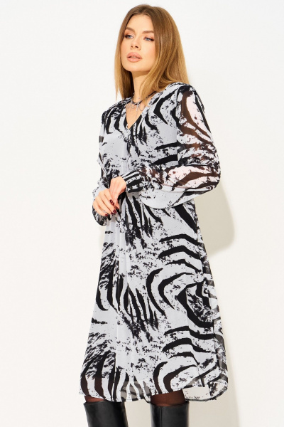 Платье Laikony L-053 бело-черный - фото 6