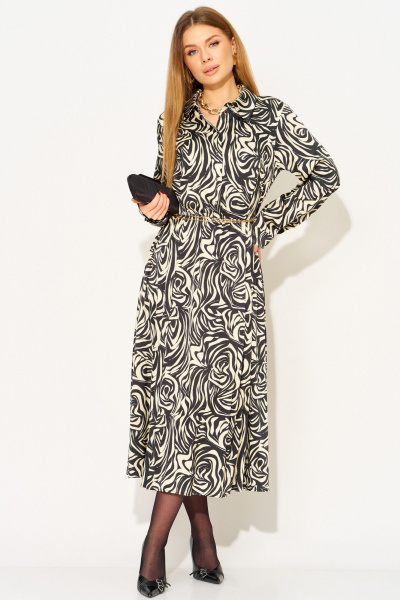 Платье Laikony L-943 черно-белый - фото 1