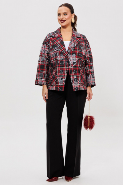 Брюки, жакет Mubliz 308 клетка-черный - фото 12