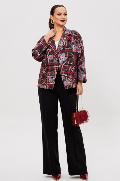 Брюки, жакет Mubliz 308 клетка-черный - фото 11