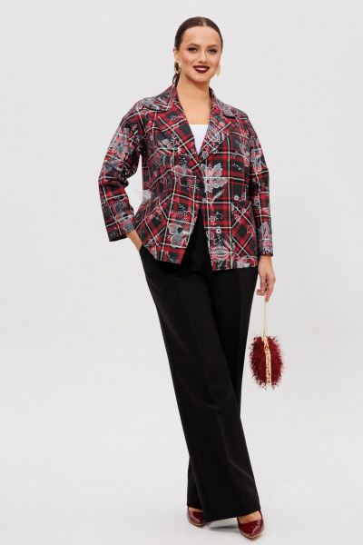 Брюки, жакет Mubliz 308 клетка-черный - фото 9