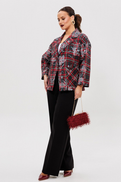 Брюки, жакет Mubliz 308 клетка-черный - фото 8