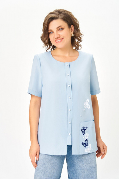 Блуза DaLi 5768 голубая - фото 1