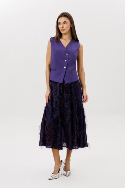 Жилет, юбка Fantazia Mod 5336 черника - фото 6