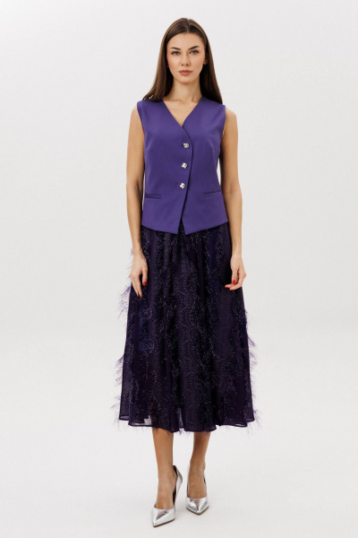 Жилет, юбка Fantazia Mod 5336 черника - фото 4