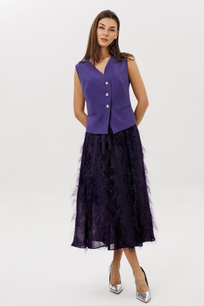 Жилет, юбка Fantazia Mod 5336 черника - фото 1