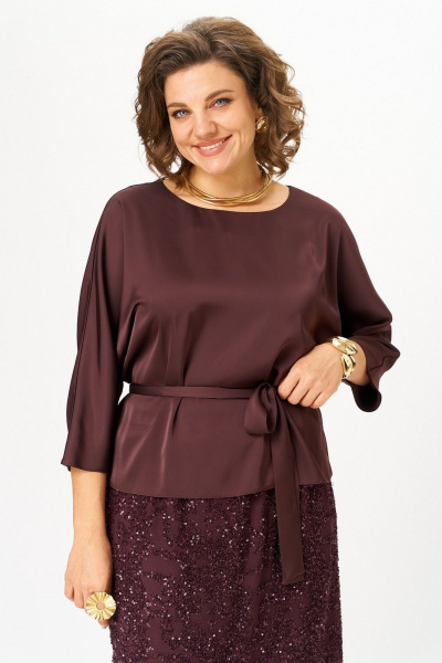Блуза, юбка Koketka i K 1334 бордовый - фото 9