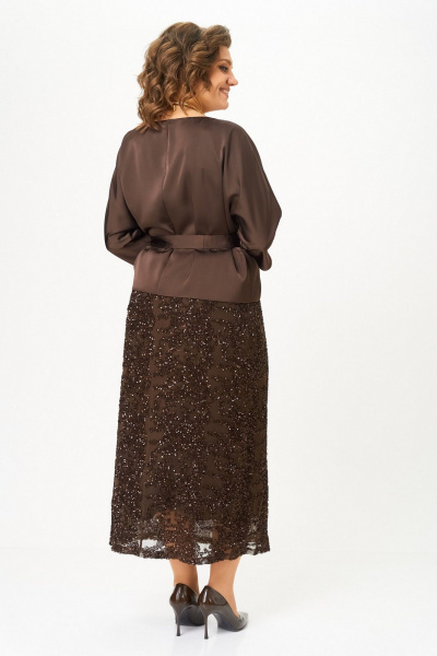 Блуза, юбка Koketka i K 1334 коричневый - фото 7