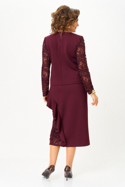 Блуза, юбка Koketka i K 1336 бордовый - фото 11