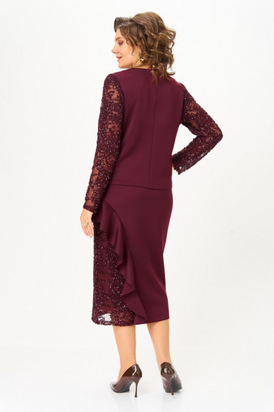 Блуза, юбка Koketka i K 1336 бордовый - фото 10