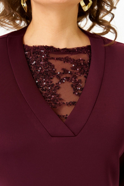 Платье Koketka i K 1337-1 бордовый - фото 10