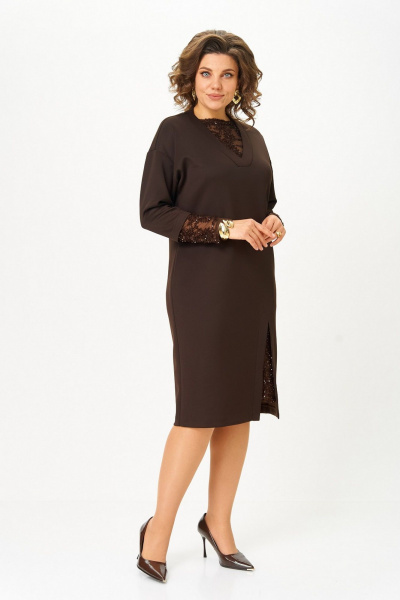 Платье Koketka i K 1337 коричневый - фото 3