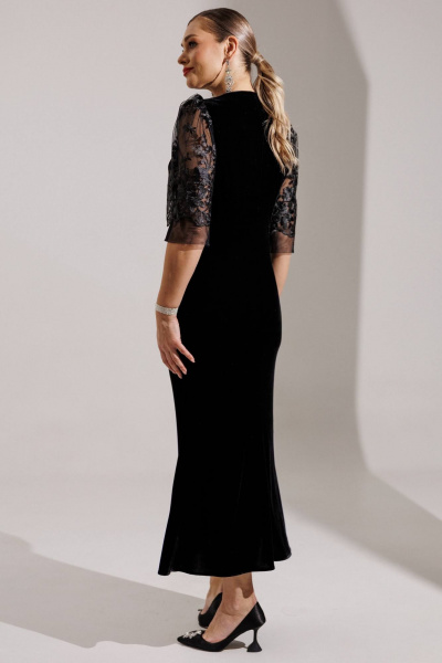 Блуза, брюки Мода Юрс 25-2884 черный_гипюр - фото 4