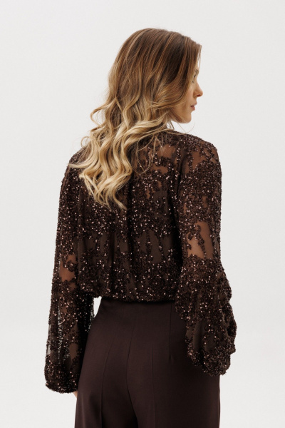 Блуза, топ EOLA 3023 шоколад - фото 9