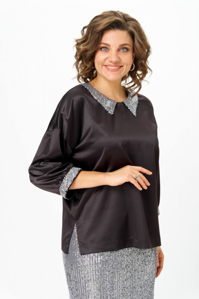 Блуза Andina city 5046-25 черный - фото 2