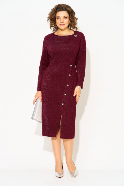 Платье Liliana 1501 бордо - фото 4