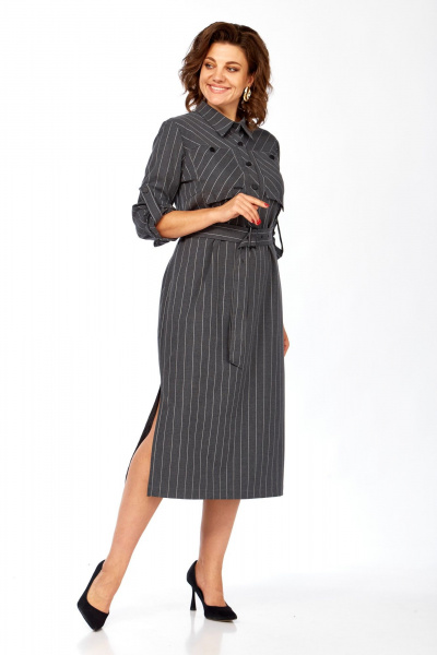 Платье Rishelie 1005 серый - фото 5