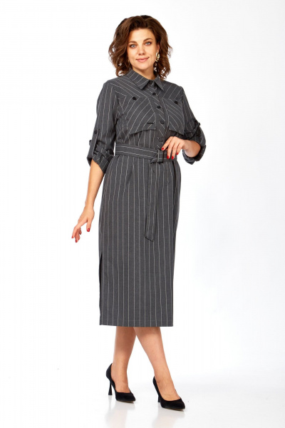 Платье Rishelie 1005 серый - фото 4