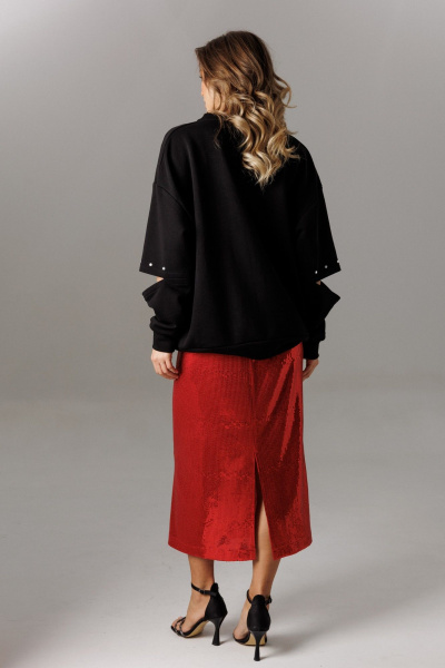 Блуза Ларс Стиль 1187/1 черный - фото 5