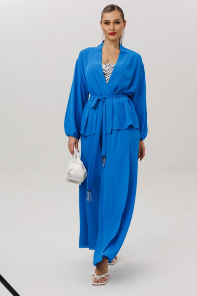 Блуза, брюки Anastasia м-1063.1 васильковый - фото 2