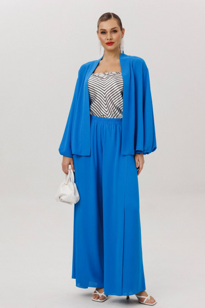 Блуза, брюки Anastasia м-1063.1 васильковый - фото 1