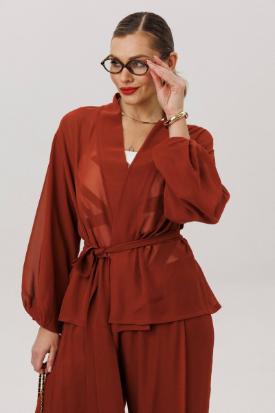 Блуза, брюки Anastasia м-1063.1 табачный - фото 7