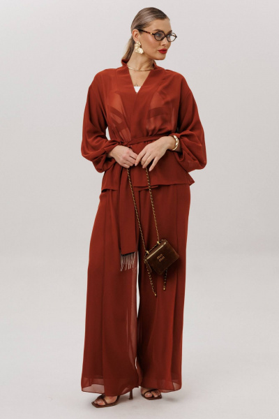 Блуза, брюки Anastasia м-1063.1 табачный - фото 6