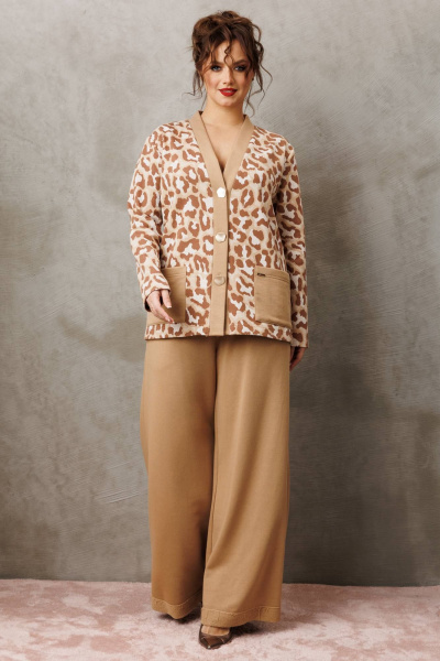 Брюки, жакет Anastasia м-1292.1 бежевый - фото 2