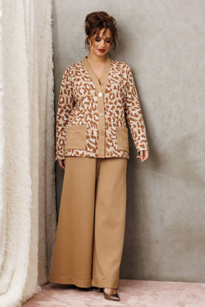 Брюки, жакет Anastasia м-1292.1 бежевый - фото 1