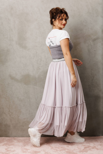 Юбка Anastasia м-1296 французский серый - фото 5