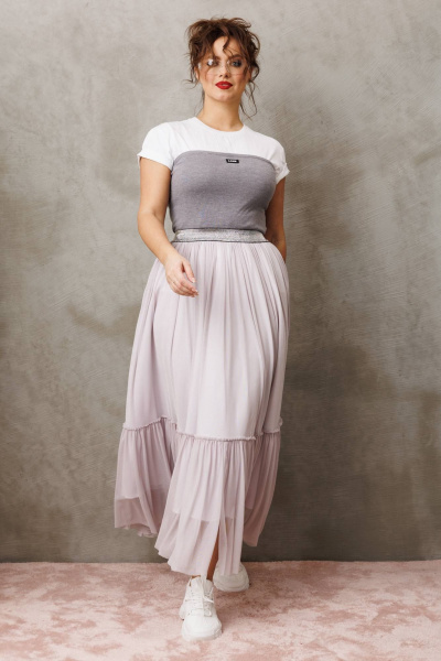 Юбка Anastasia м-1296 французский серый - фото 3