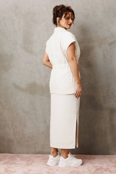 Жилет, юбка Anastasia м-1305 молочный - фото 9