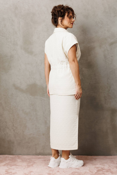 Жилет, юбка Anastasia м-1305 молочный - фото 8