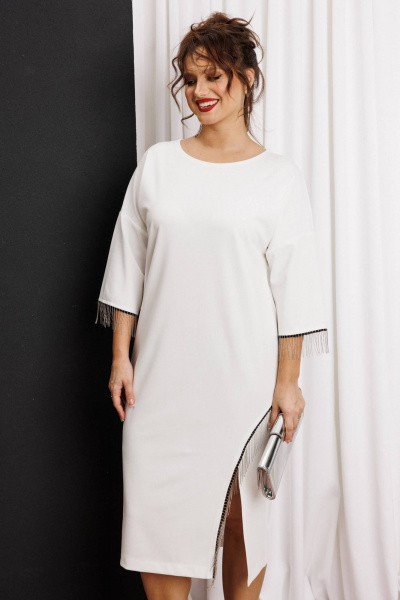 Платье Anastasia м-1308 молочный - фото 5