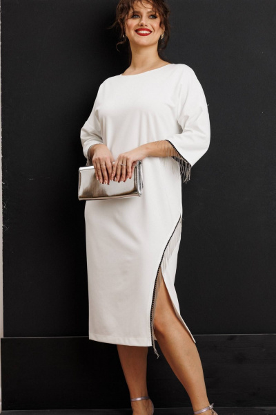 Платье Anastasia м-1308 молочный - фото 4