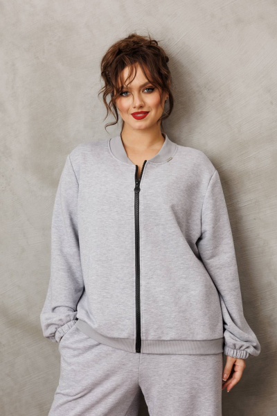 Брюки, джемпер Anastasia м-1317 серый меланж - фото 6