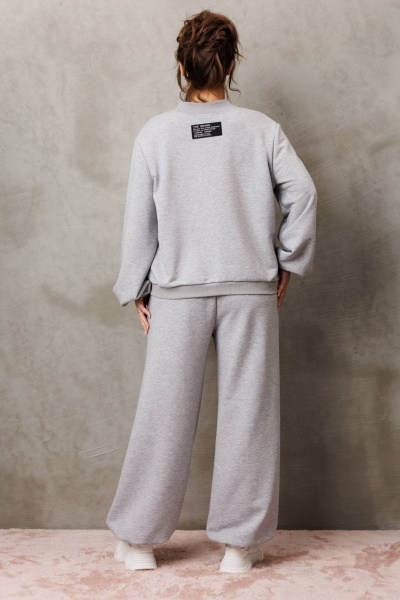 Брюки, джемпер Anastasia м-1317 серый меланж - фото 5