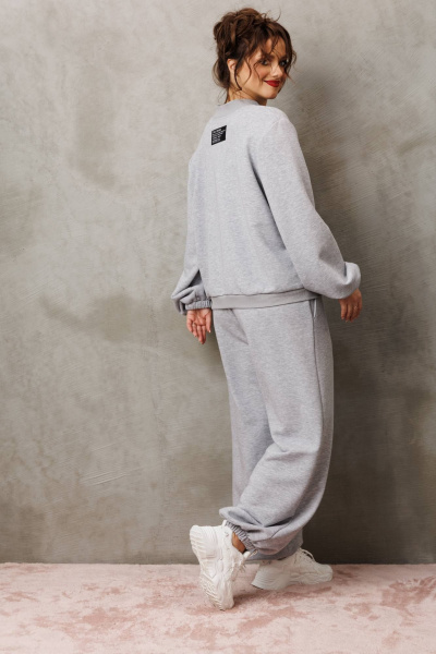 Брюки, джемпер Anastasia м-1317 серый меланж - фото 4