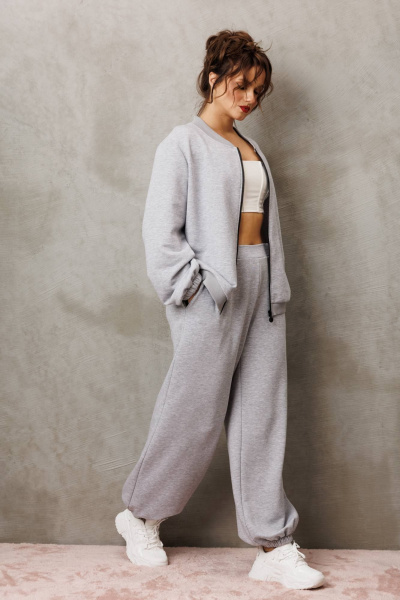 Брюки, джемпер Anastasia м-1317 серый меланж - фото 1