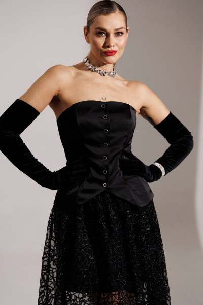 Юбка Мода Юрс 25-2954 черный - фото 6