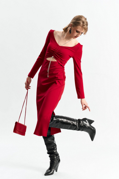 Платье MilMil 1285 красный - фото 7