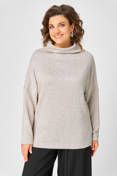 Джемпер Bliss 0858 бежевый_с_люрексом - фото 1