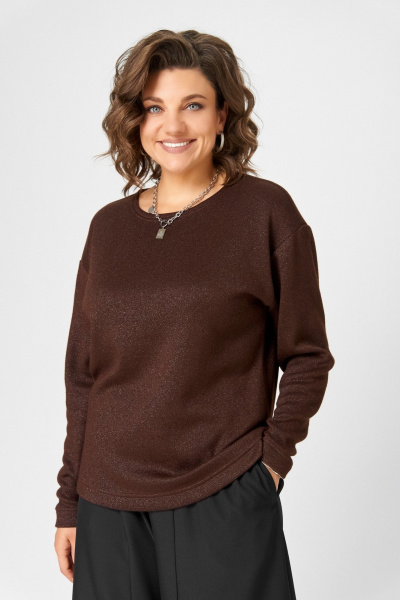 Джемпер Bliss 08378 коричневый_с_люрексом - фото 1
